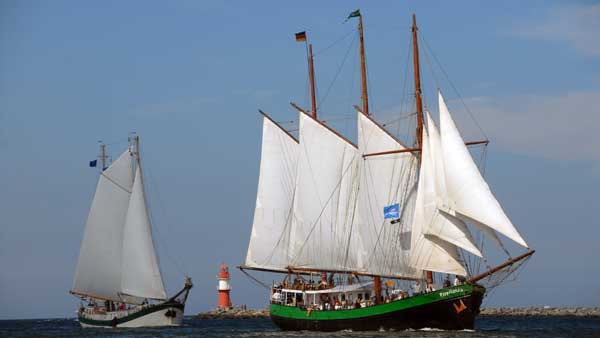 Sailing ships in Warnemünde