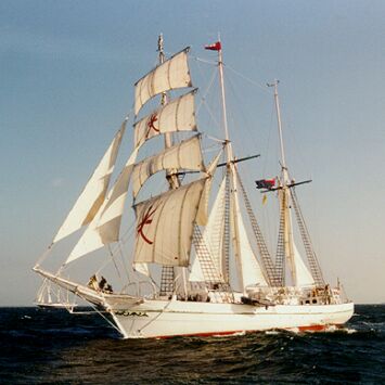 Shabab Oman, Volker Gries, Hanse Sail 1996 / Cutty Sark 1996 , 08/1996