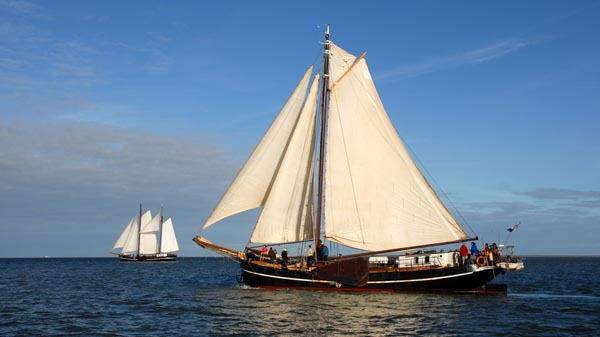 Dutch Klipper on the Wadden Sea off Harlingen