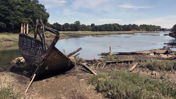 Wreck in the mud