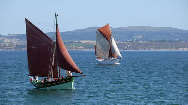 Traditionally rigged sailing ships off Douarnenez