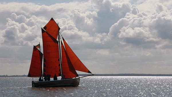 Zeesenboot in the Bodden off Althagen