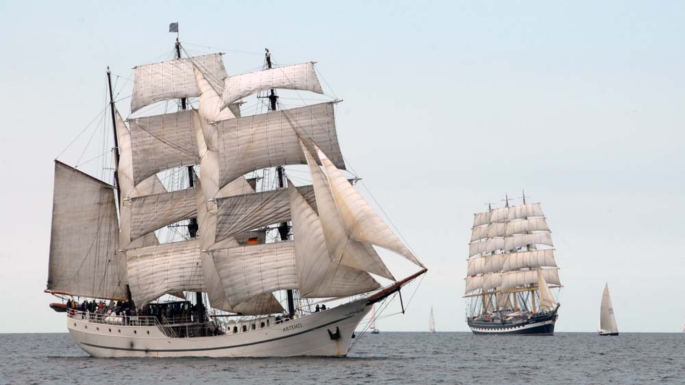 von Segelschiffen bei mit Sail Rostock Fotos Tallship-fan Hanse