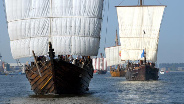 Hanseatic cogs in Rostock