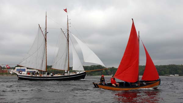 Start of the Rumregatta with wind