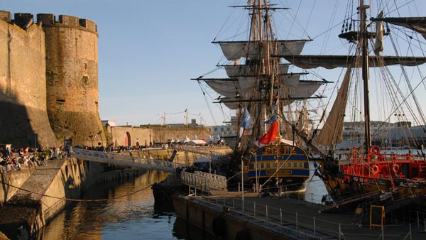 Historic naval port of Brest