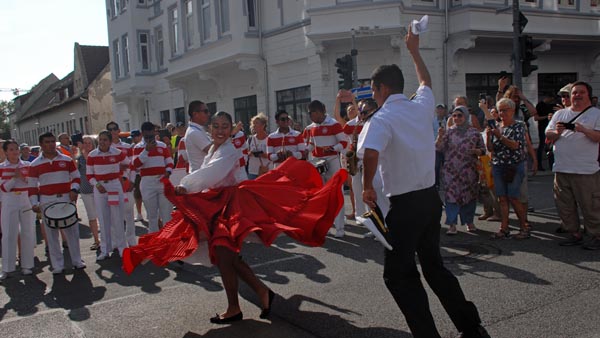 Crew parade of the BAP Unión